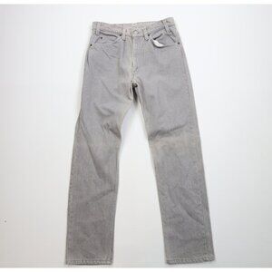 Vtg 80s Levis 40509 Mens 32x32 Red Batwing Tag Straight Leg Denim Jeans Gray USA